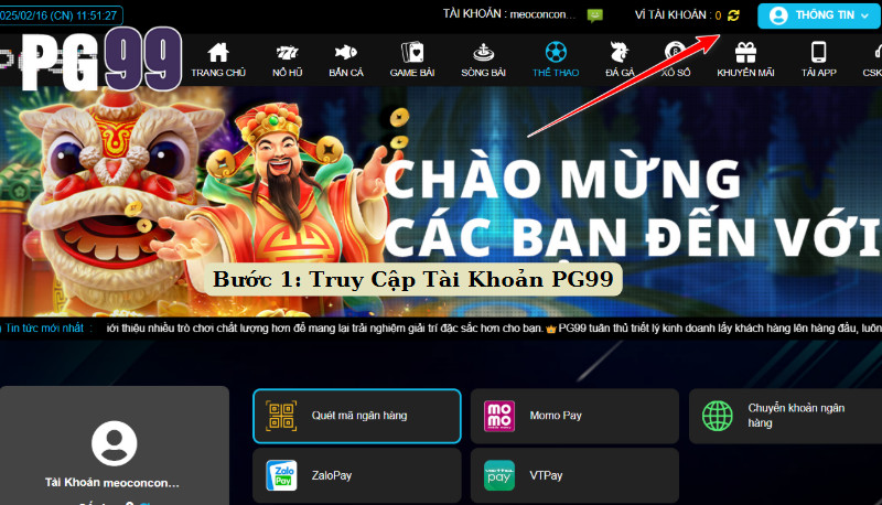 Bước 1: Đăng nhập account, tìm đến mục “Rút tiền”