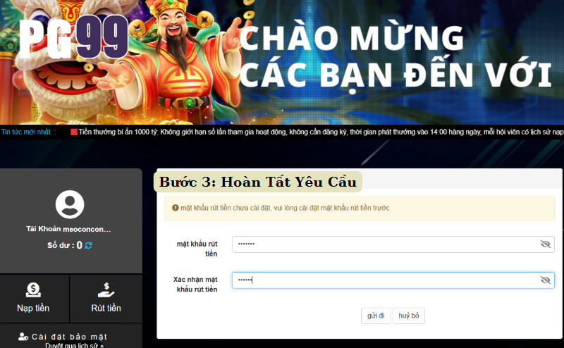 Bước 3: Chờ hệ thống xử lý