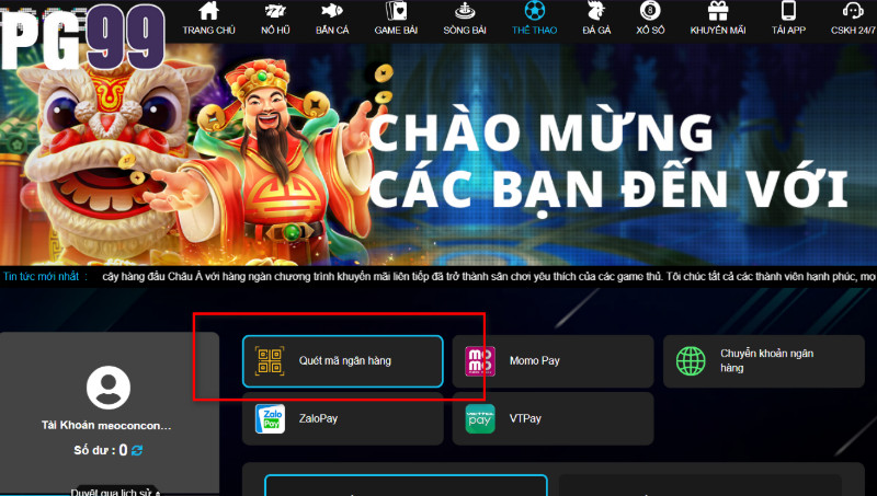 Nạp bằng mã QR