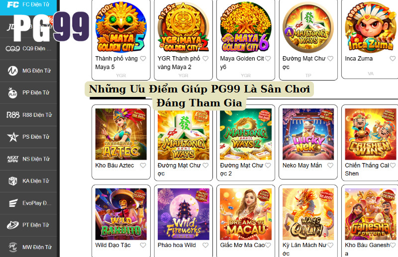 Những ưu điểm giúp nhà cái PG99 là sân chơi đáng tham gia